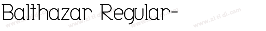 Balthazar Regular字体转换